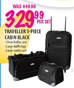 Traveller 3-Piece Cabin Black-Per Set