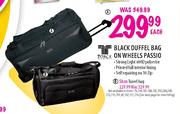 Black Duffel Bag On Wheels Passio