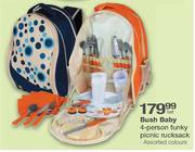 Bush Baby 4-Persons Funky Picnic Rucksack-per set