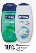 Nivea Shower Gel/Cream - 250ml Each