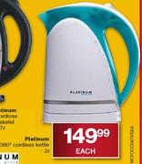 Platinum 360 Deg. Cordless Kettle - 2 Ltr Each