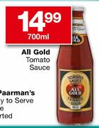 All Gold Tomato Sauce - 700ml