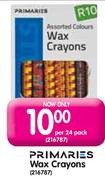 Primaries Wax Crayons-per 24 pack