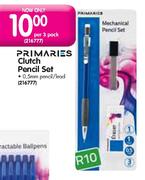 Primaries Clutch Pencil Set-per 3 pack 