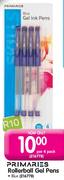 Primaries Rollerball Gel Pens Blue-per 4 pack