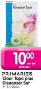 Primaries Clear Tape Plus Dispenser Set-18 x 20mm per set