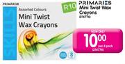 Primaries Mini Twist Wax Crayons-per 8 pack