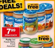 Purity 3rd Foods Baby Food Assorted-200ml