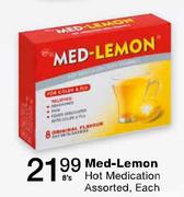 Med Lemon Hot Medication Assorted-8's Each