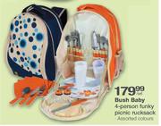 Bush Baby 4-Person Funky Picnic Rucksack-Set