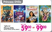 Disney Princess DVDs-2's
