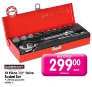 Mastercraft 1/2" Drive Socket Set-13 Piece Each