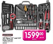 Mastercraft 1/2" & 1/4" Drive Tool Kit-147 Piece