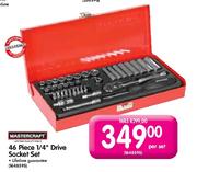 Mastercraft 1/4" Drive Socket Set-46 Piece