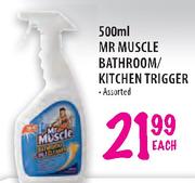 Mr Muscle Bathroom/Kitchen Trigger Assorted-500ml Each
