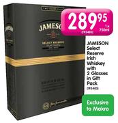 Jameson Select Reserve Irish Whiskey With 2 Glasses In Gift Pack-750ml