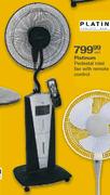Platinum Padestal Mist Fan With Remote Control  - Each