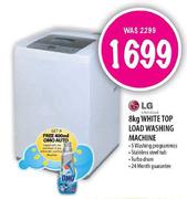 LG White Top Load Washing Machine-8kg