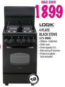 Logik 4 Plate Black Stove(LFS-400A)