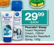 Peaceful Sleep Insect Repellent Cream-100ml/Mosquito Repellent Spray-150g Each