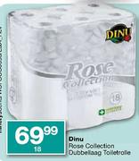 Dinu Rose Collection Dubbellaag Toiletrolle-18's