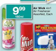 Air Wick 4-In-1 Air Freshener Assorted-180ml Each