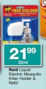 Raid Liquid Electric Mosquito Killer Holder & Refill-33ml