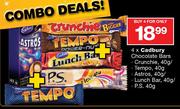 Cadbury Chocolate Bars-4's 