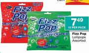 Fizz Pop Lollipops Assorted-10's Per Pack