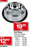 Pet Shop Vlekvrye Staal Hondebakke-24cm Elk