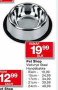 Pet Shop Vlekvrye Staal Hondebakke-Klein Elk