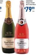 Simonsig Kaapse Vankel Brut or Brut Rose - 750ml