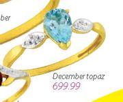 1x5.0mm 9ct Gold December Topaz