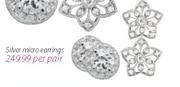 Silver Micro Earrings-Per Pair