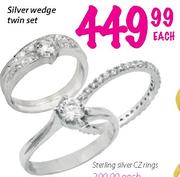 Silver Wedge Twin Set-Each