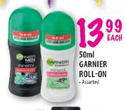 Garnier Roll-On Assorted-50ml 