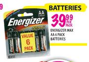 Energizer Max AA Batteries-6 Pack