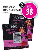 Kotex Young Ultra Single Pack-2's