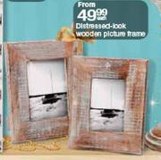 Distressed-Look Wooden Picture Frame-Each