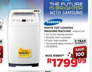 Samsung White Top Loading Washing Machine WABOGS DIP-8Kg