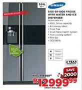 Samsung Side-By-Side Fridge With Water And Ice Dispenser-524L Netttr