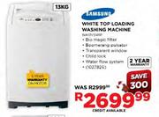 Samsung White Top Loading Washing Machine WA13VSWIP-13Kg