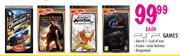 PSP Games Juiced 2/ God Of War/ Avatar/ Gran Turismo/ Megamind-Each