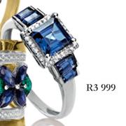 9ct Gold And Diamonds With Emeralds And Sapphires