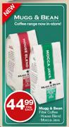 Mugg & Bean Filter Coffee House Blend/Mocco Java - 250gm Each
