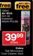 Cobra Zeb Microwave/Oven Cleaner - 275ml