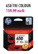 HP 650 Tri Colour Each