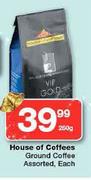 House Of Collection Ground Coffee Assorted-200g Each