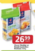 Clover Cheddar Or Gouda Lunch Box Portions-300g Each