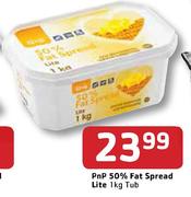 Pnp 50% Fat Spread Lite-1kg Tub